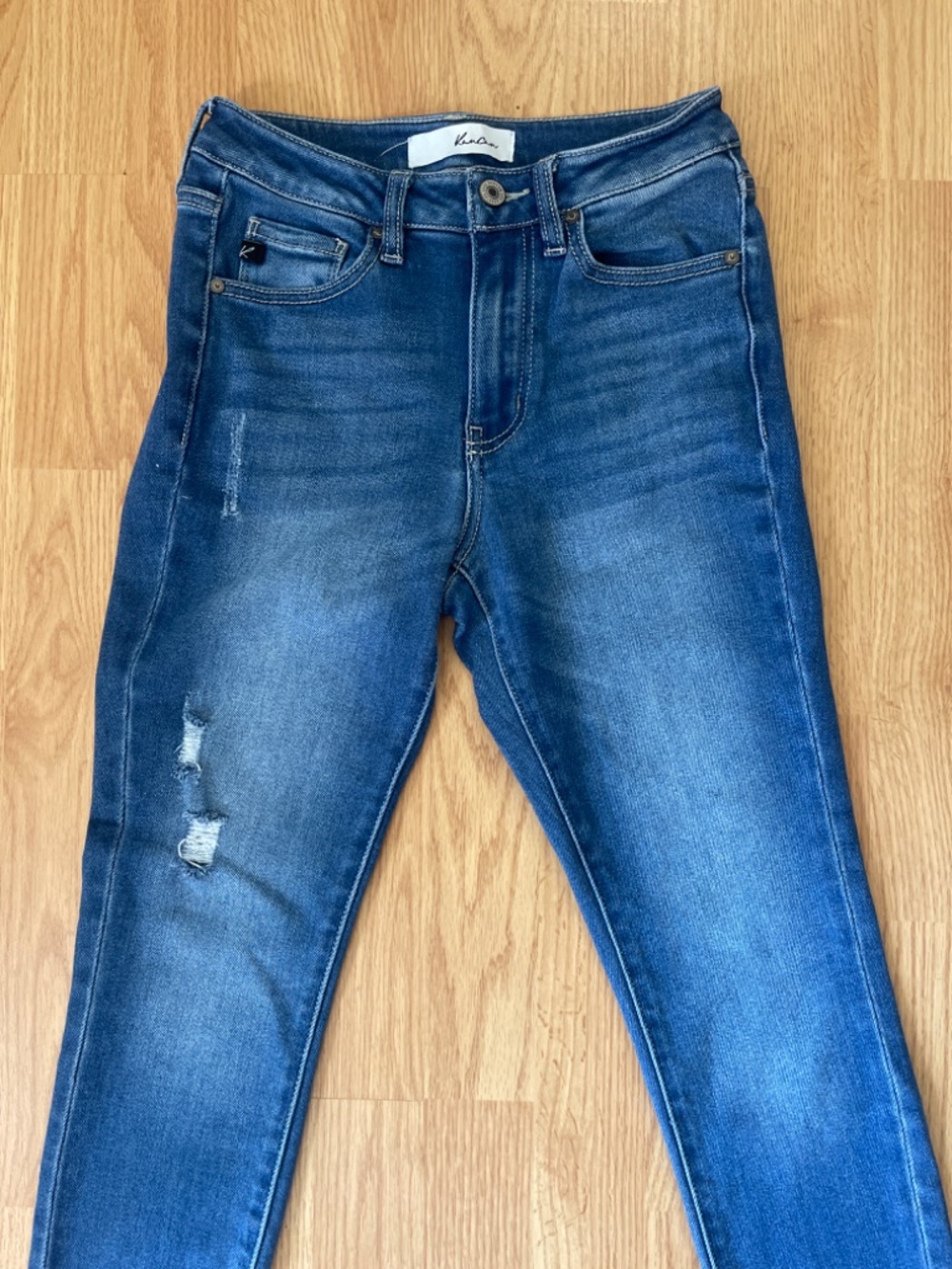 KanCan Layton High Rise Ankle Skinny Distressed Denim Blue Jeans Size 3/25 - Picture 7 of 13
